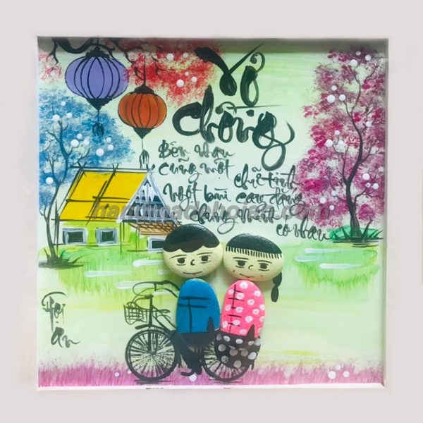 Tranh đá thủ công vợ chồng